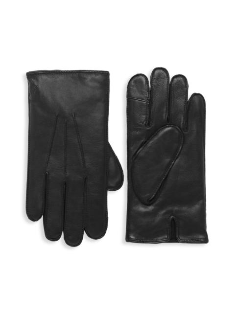 Polo Ralph Lauren Men's Water Repellent Nappa Leather Gloves - Rl Black