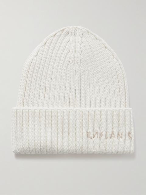 RUSLAN BAGINSKIY Embroidered Ribbed Wool-blend Beanie