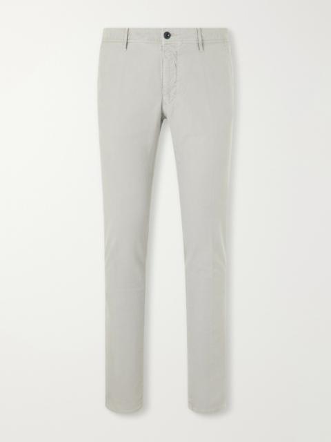 SLOWEAR Slim-Fit Straight-Leg Stretch-Cotton Trousers