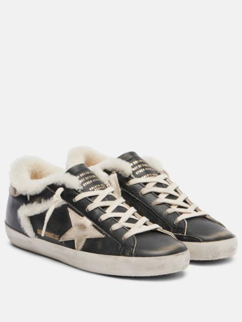 Golden Goose Super-Star shearling-trimmed leather sneakers
