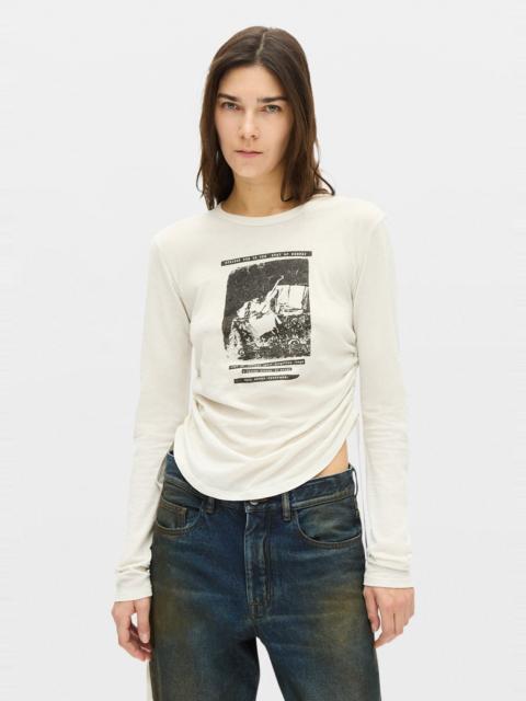 Ann Demeulemeester Dot Wrinkled Cropped Top