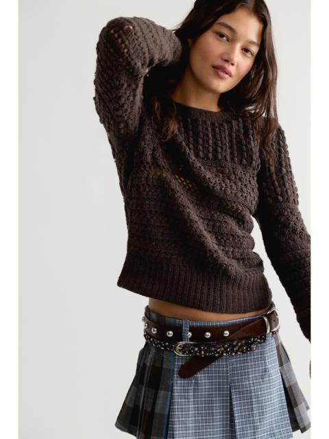 FREE PEOPLE Penny Crochet Cotton Pullover