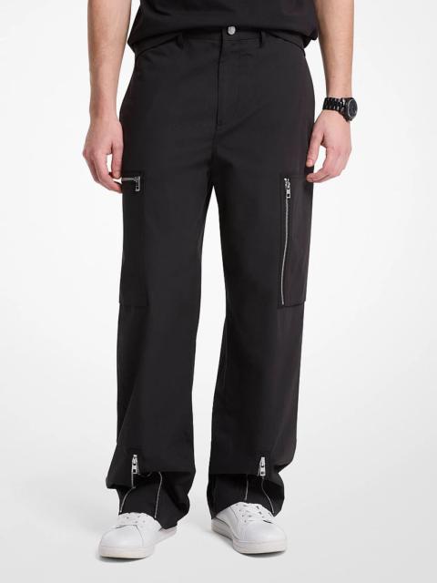 MICHAEL KORS Cotton Poplin Zip Cargo Pants