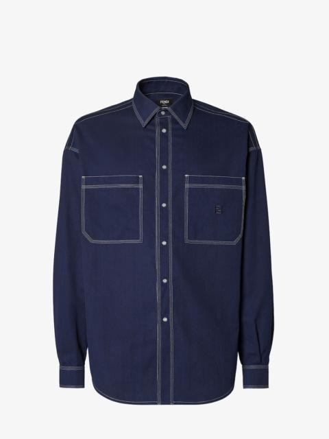 FENDI Shirt Dark blue cotton shirt