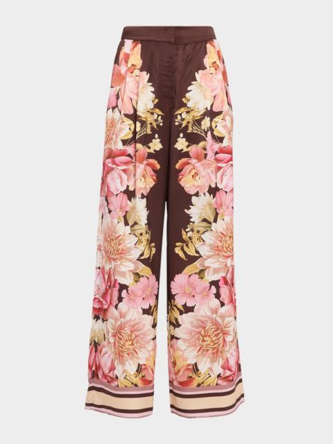 MISA Lemor Pleated Floral Pants