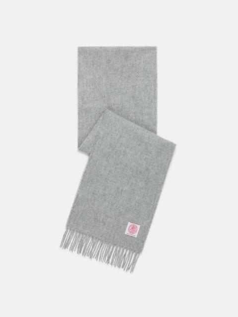 J. PRESS MADE-IN-ENGLAND GREY MERINO WOOL SCARF