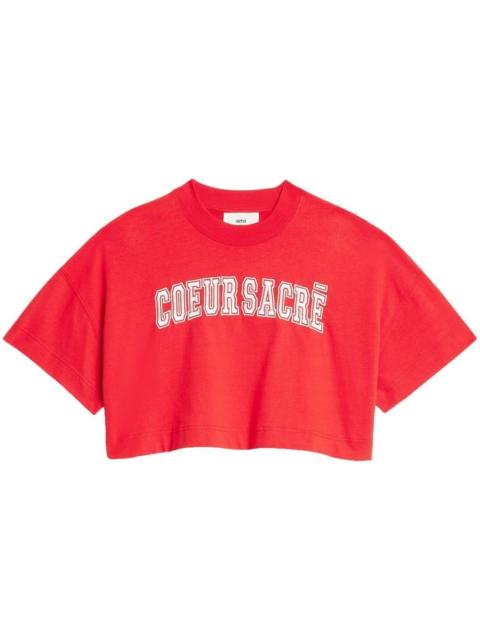 AMI Paris Couer Sacré cropped T-shirt