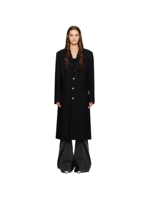 Dion Lee Black Arrow Lapel Coat