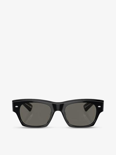 Oliver Peoples OV5514SU Kasdan rectangular-frame acetate sunglasses