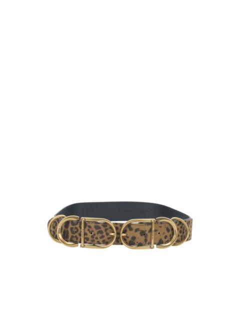PINKO leopard buckle belt