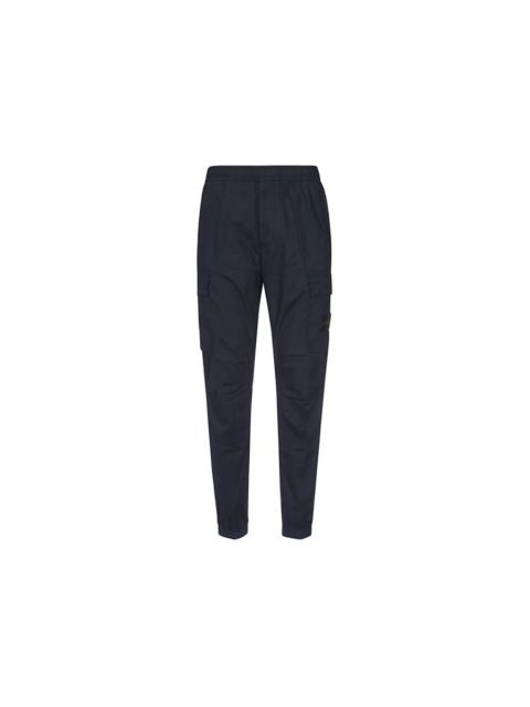 Stone Island Stone Island 31303 Stretch Cotton Tela 'Paracadute' Garment Dyed Cargo Pants Navy
