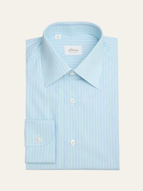 Brioni Men's Cotton Multi-Stripe Dress Shirt