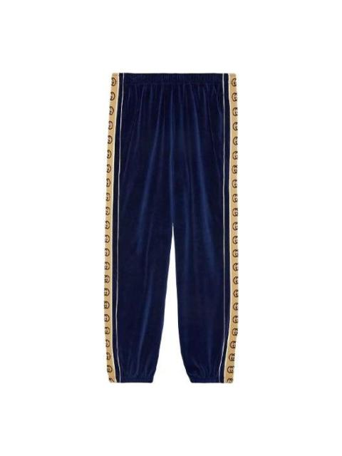 GUCCI Gucci Velour Taped Oversized Track Pant 'Blue' 574097-XJA6U-4541