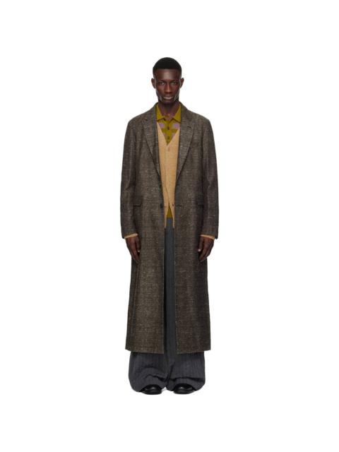 Brown Cotton & Silk Coat