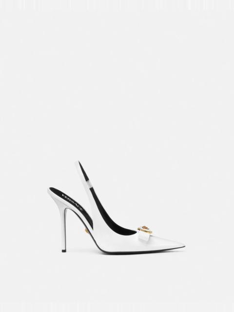 VERSACE Gianni Ribbon Slingback Pumps 110 mm