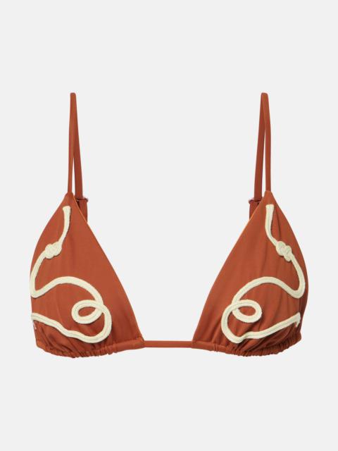 Johanna Ortiz rope-embroidered bikini top