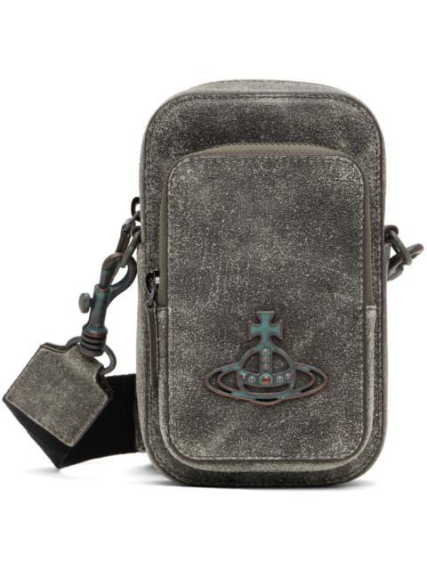 Vivienne Westwood Gray Phone Crossbody Pouch
