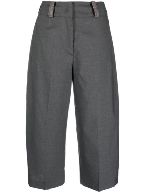 FABIANA FILIPPI pressed-crease wool cropped trousers
