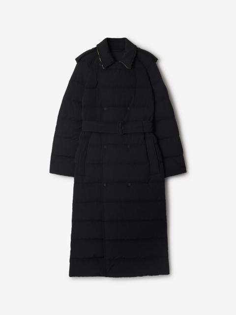 Burberry Long Nylon Puffer Coat