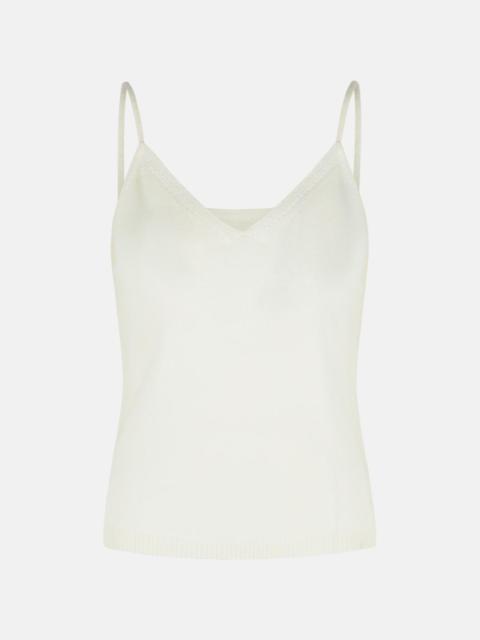 LISA YANG 'NALA' CREAM CASHMERE TANK TOP