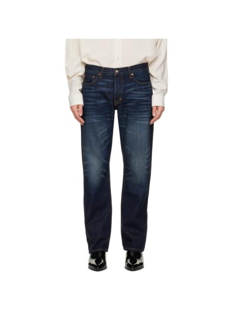 TOM FORD Blue Selvedge 50's Straight Fit Jeans