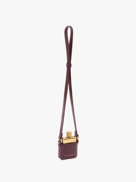 Victoria Beckham Perfume Charm In Burgundy Leather