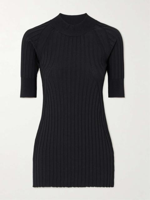 PJ ribbed-knit top Black