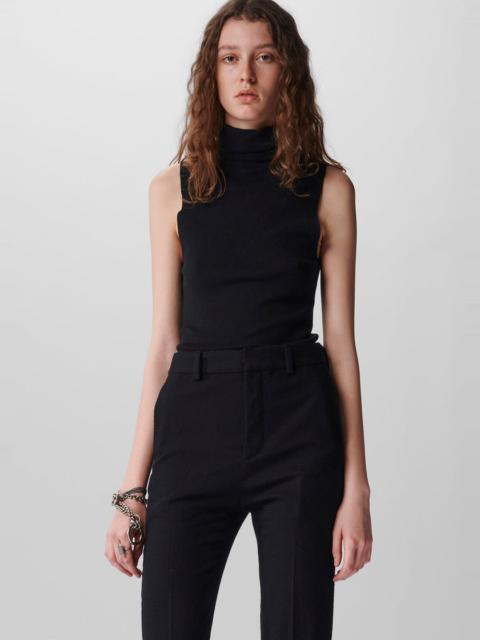 Siska Knitted Sleeveless High Neck Top