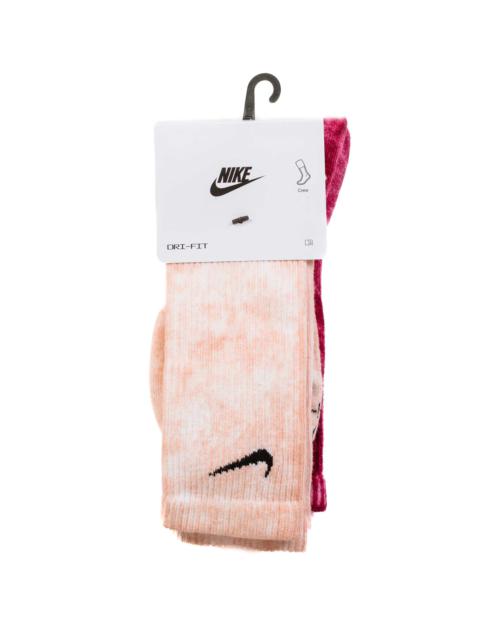 Nike Everyday Plus Cushioned Tie-Dye Crew Socks Red (2 Pack)