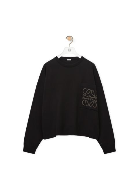 Loewe Anagram pocket sweater in cotton and viscose