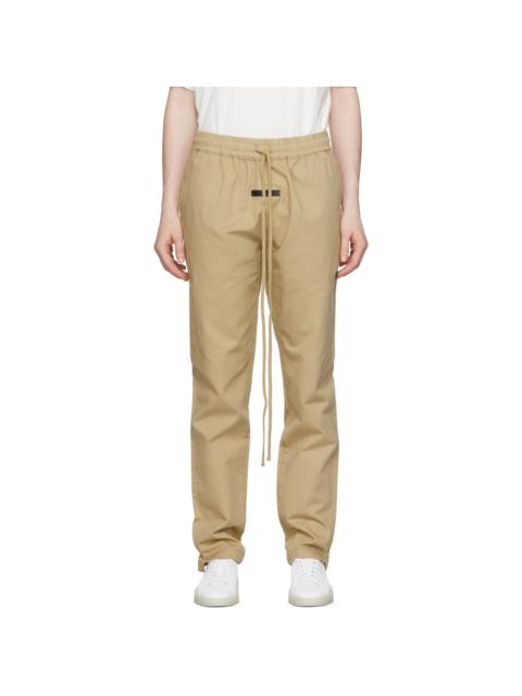 ESSENTIALS Khaki Twill Trousers