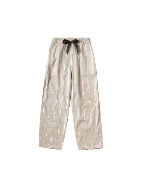 Kapital Linen Glitter Phillies Stripe Easy Pants 'Ecru'