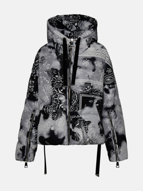 Puff two-tone bandana down jacket