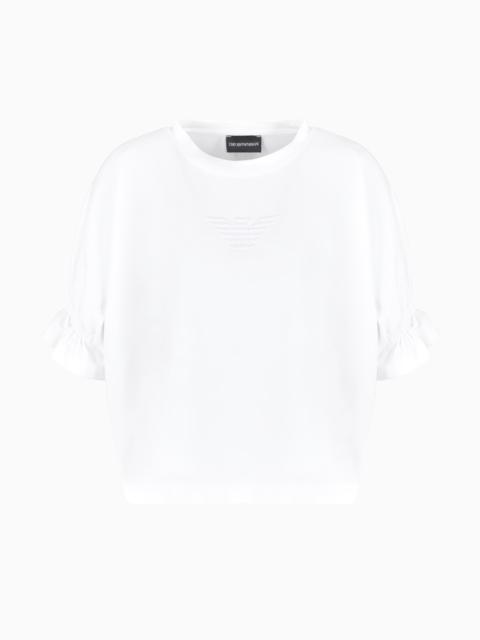 EMPORIO ARMANI ASV organic stretch jersey T-shirt with eagle embroidery