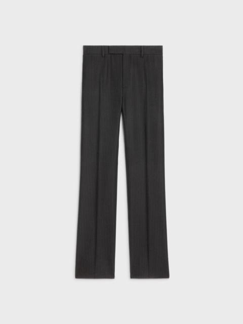 CELINE FLARED CROPPED PANTS IN STRIPED FLANNEL