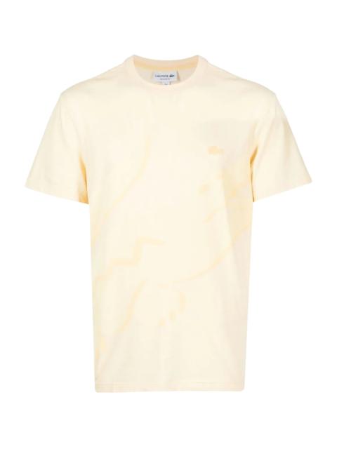 LACOSTE Crocodile Print Organic Cotton T-Shirt "Yellow" TH2604 HBZ