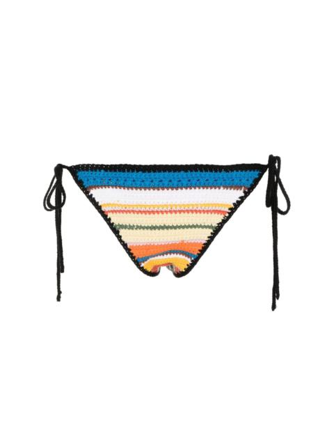 GANNI crochet string bikini-bottoms