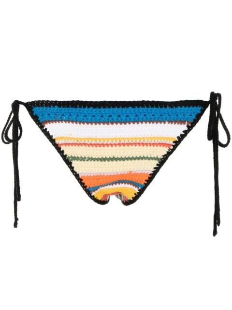 GANNI crochet string bikini-bottoms