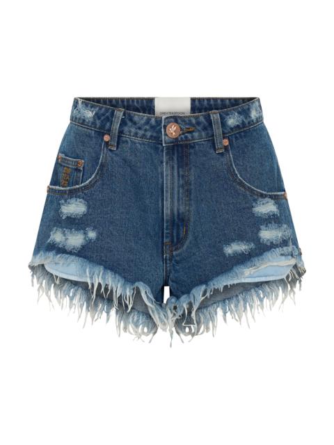 ONE TEASPOON Renegades High Waist Denim Shorts - Badlands Blue