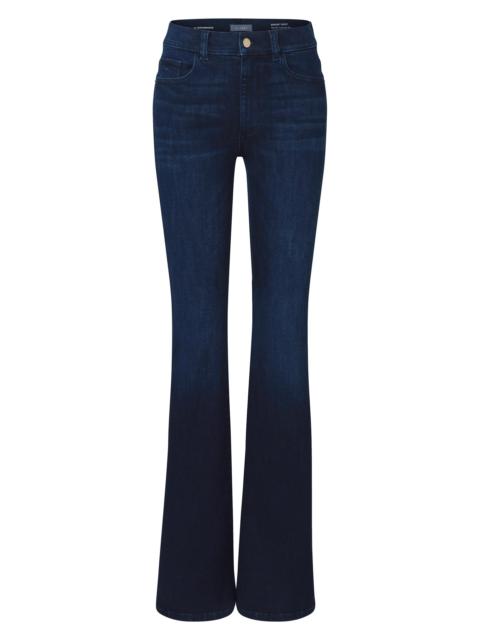 DL1961 Women's Bridget Boot High Rise Instasculpt Jeans - Mediterranean