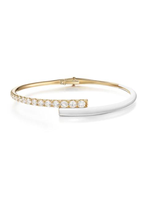 MELISSA KAYE White Enamel Lola Cuff