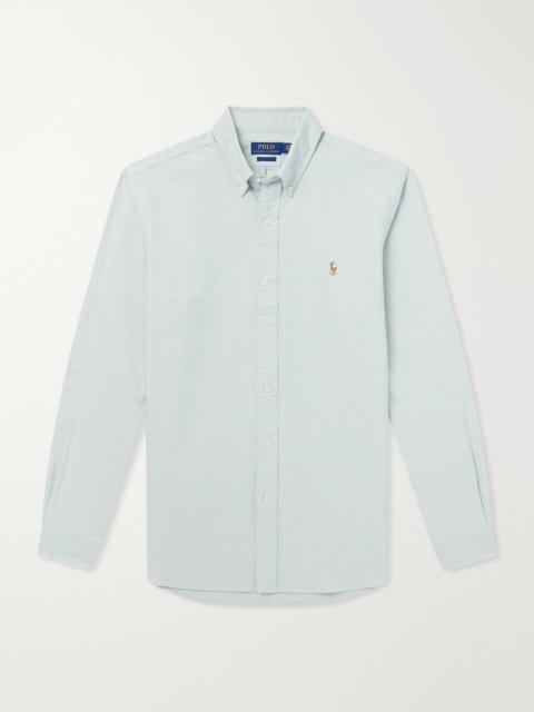Polo Ralph Lauren Button-Down Collar Logo-Embroidered Cotton Shirt