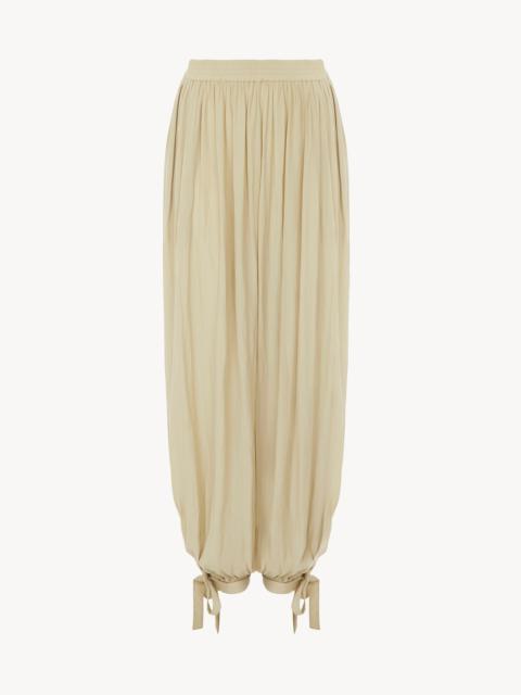 Chloé FLUID PLEATED PANTS IN WASHED TECHNICAL SATIN