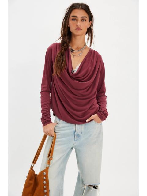 FREE PEOPLE Jane Draped Long Sleeve Top