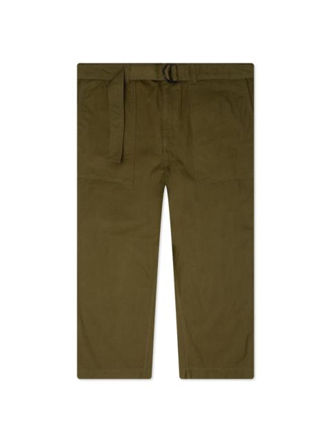 OXFORD BELTED PANTS - OLIVE