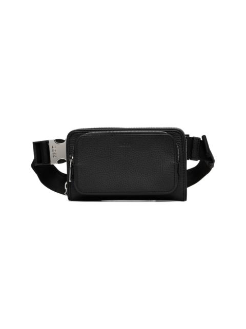 BOSS Black Grained Leather Messenger Bag