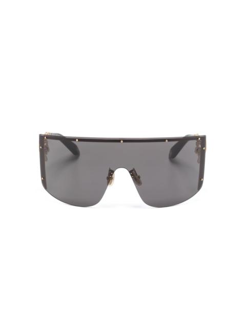 Roberto Cavalli chain-embellished shield sunglasses