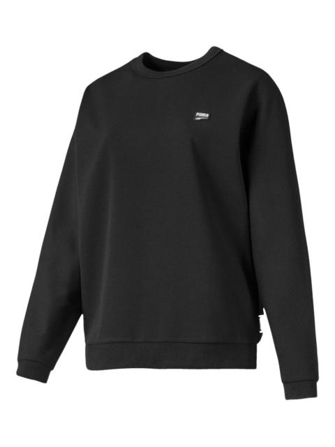PUMA embossed-logo crew-neck sweatshirt
