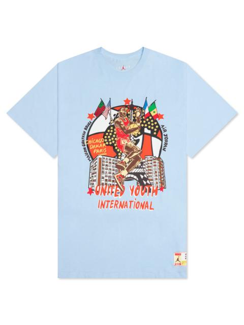 Jordan JORDAN X MAISON CHATEAU ROUGE GX TEE - CELESTINE BLUE/ORANGE