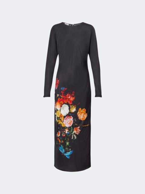 Dries Van Noten Floral satin maxi dress